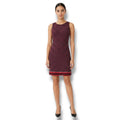 Banana Republic Women’s Burgundy Geometric Sleeveless Shift Dress – Size Small