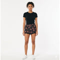 Socialite Women’s Black Floral Lace Hem Dressy Shorts Small