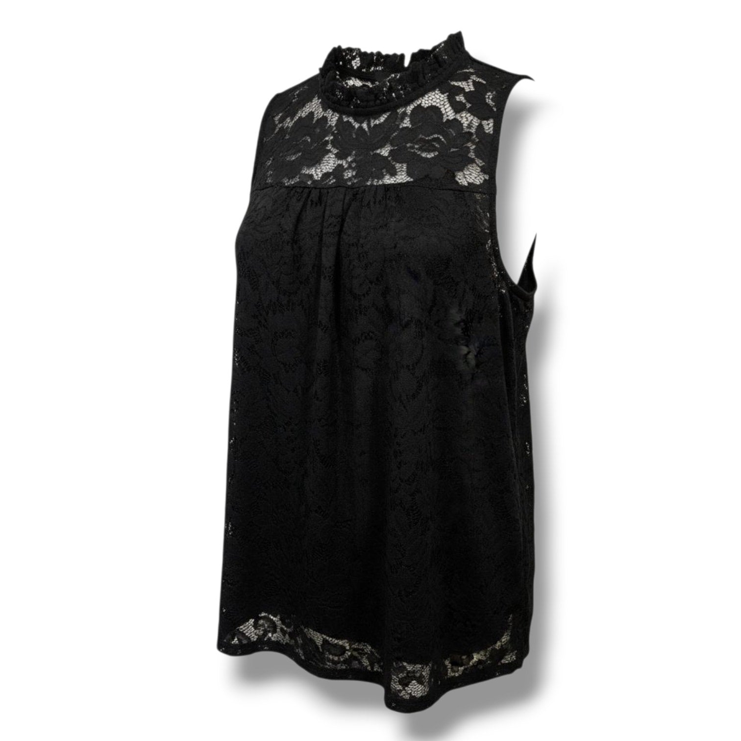 Zac & Rachel Women’s Black Lace Sleeveless Lined Blouse – Size Medium, NWT