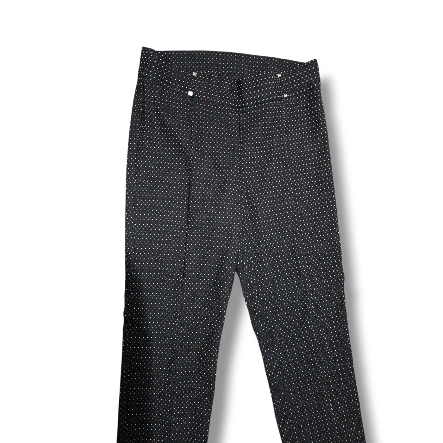 Rafaella women's Comfort Black Textured Dotted Dress Pants