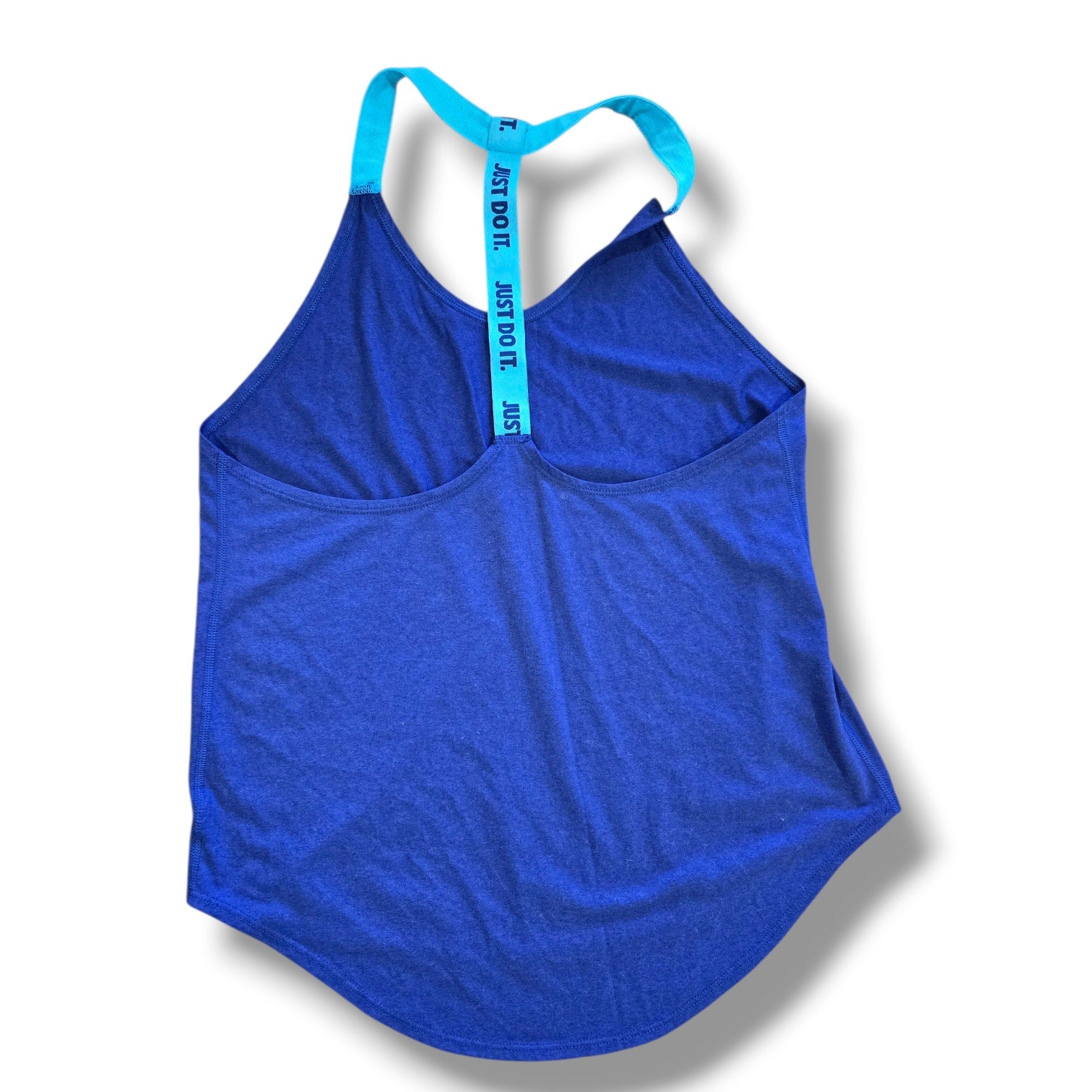 Nike women's Dri-FIT Royal Blue "Just Do It" Racerback Training Tank – Medium