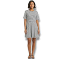 Apt. 9 Women’s Black & White Striped Fit & Flare Knit Dress – Size Medium