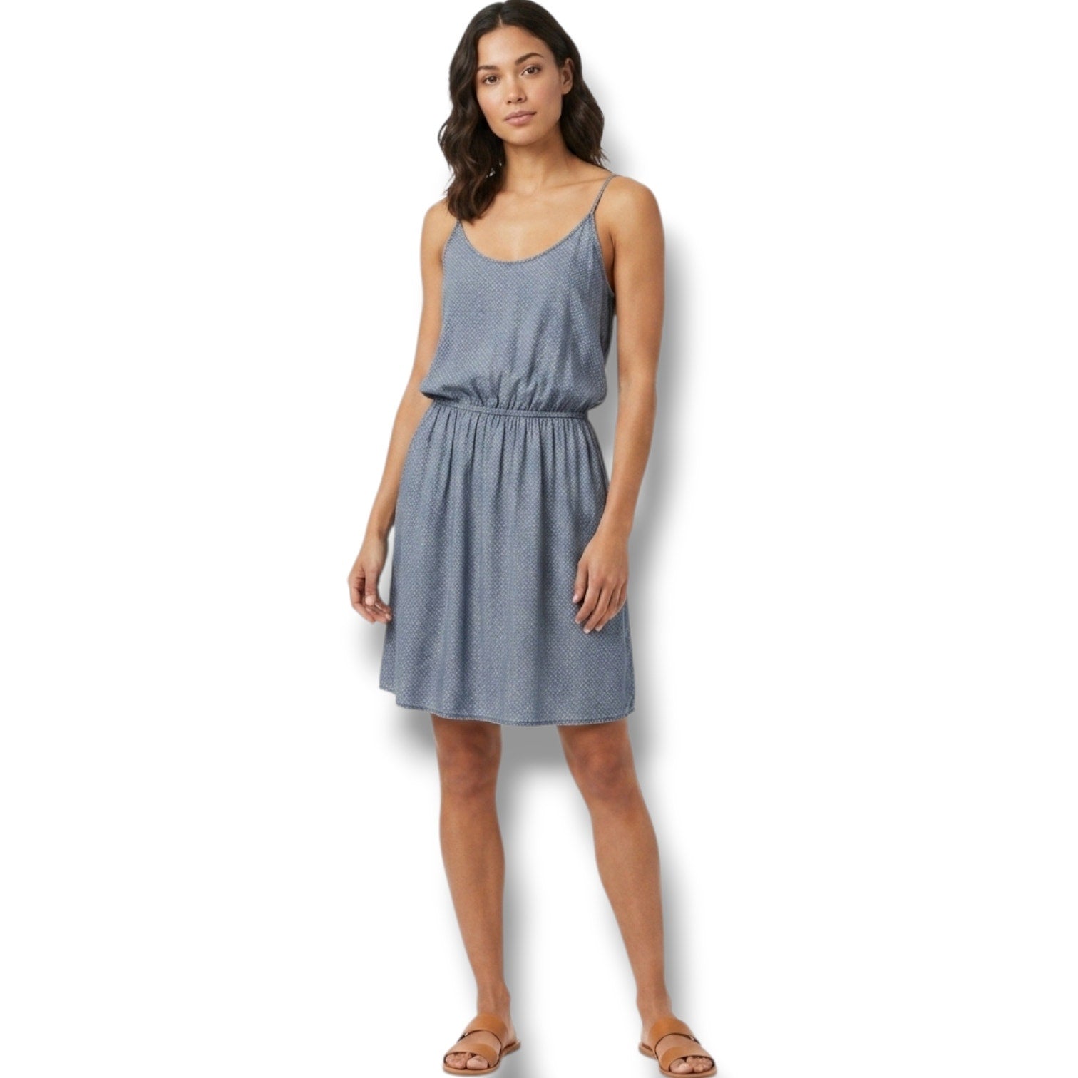 Old Navy Blue Printed Spaghetti Strap Cami Dress – Size Small