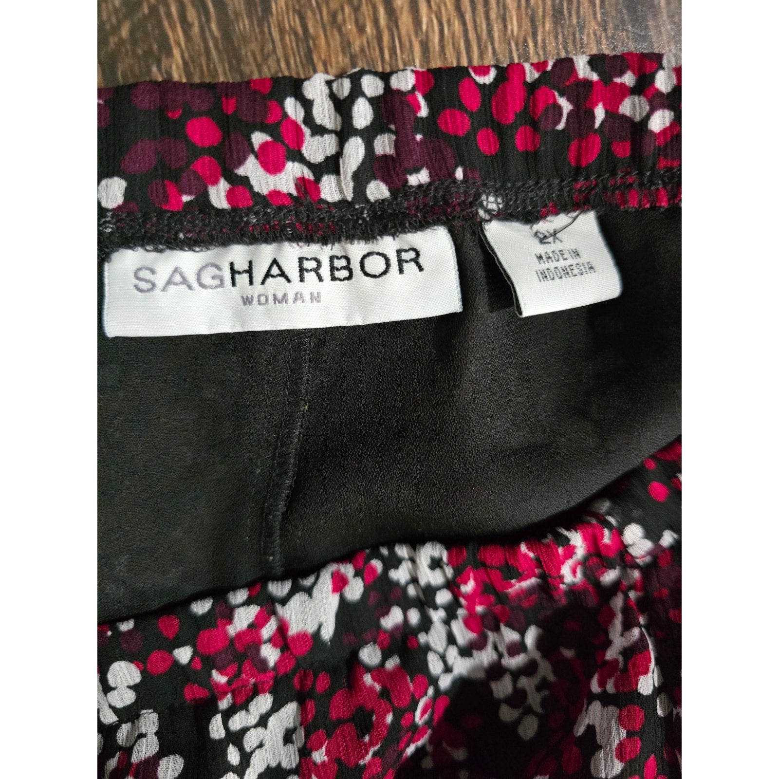 Sag Harbor Woman Floral Print Chiffon Midi A-Line Skirt