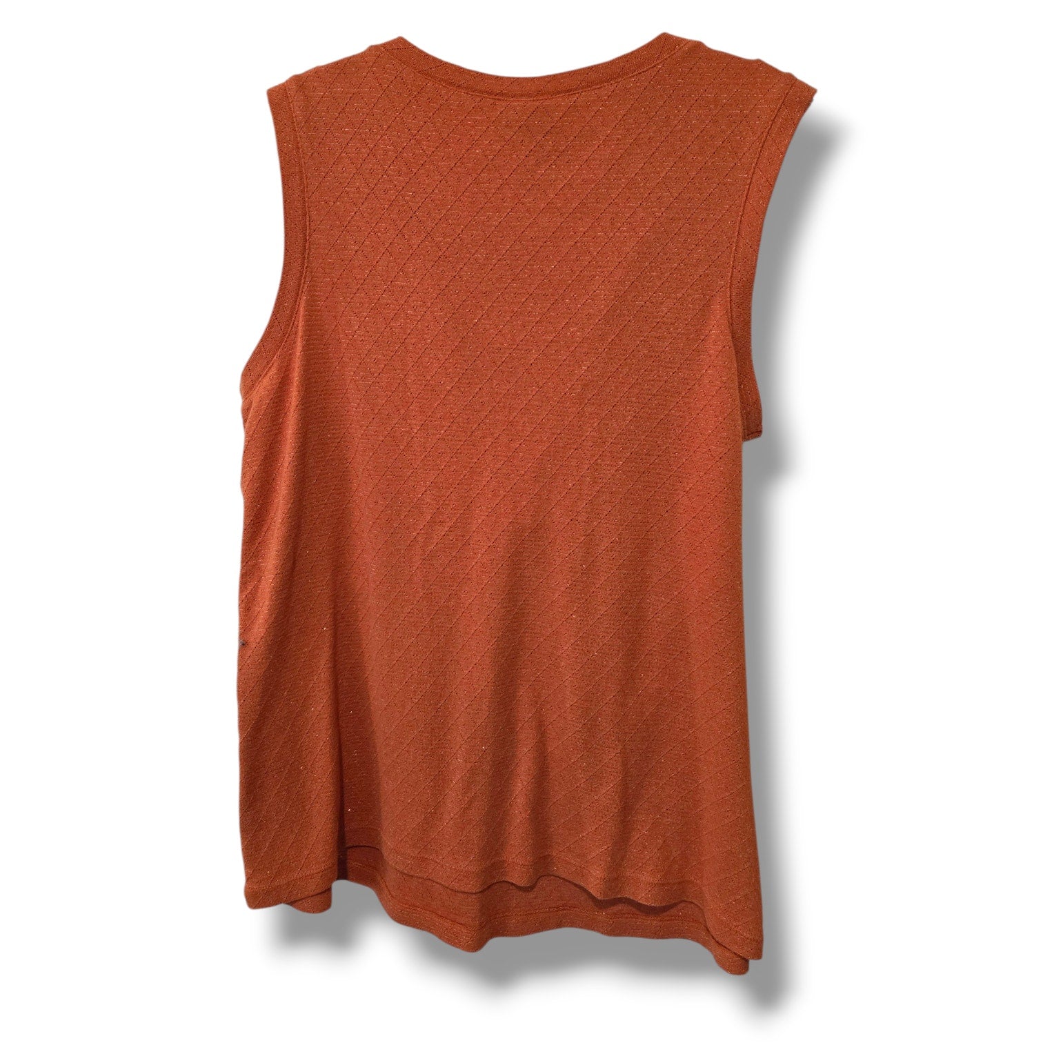 Torrid Size 2 Orange Burnt Rust Metallic Shimmer Henley Tank Top Plus