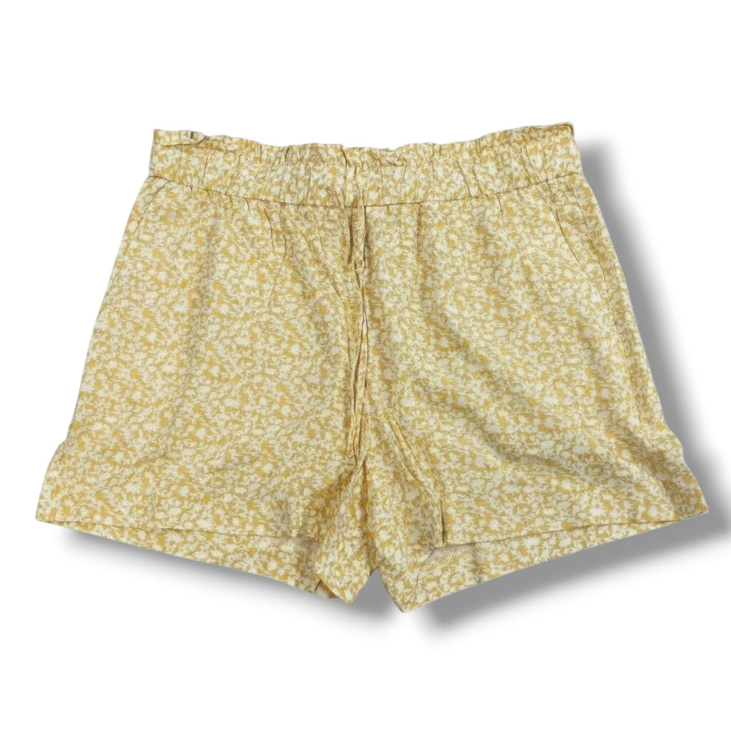 Banana Republic Women’s Yellow Floral Print Drawstring Shorts – Size Small