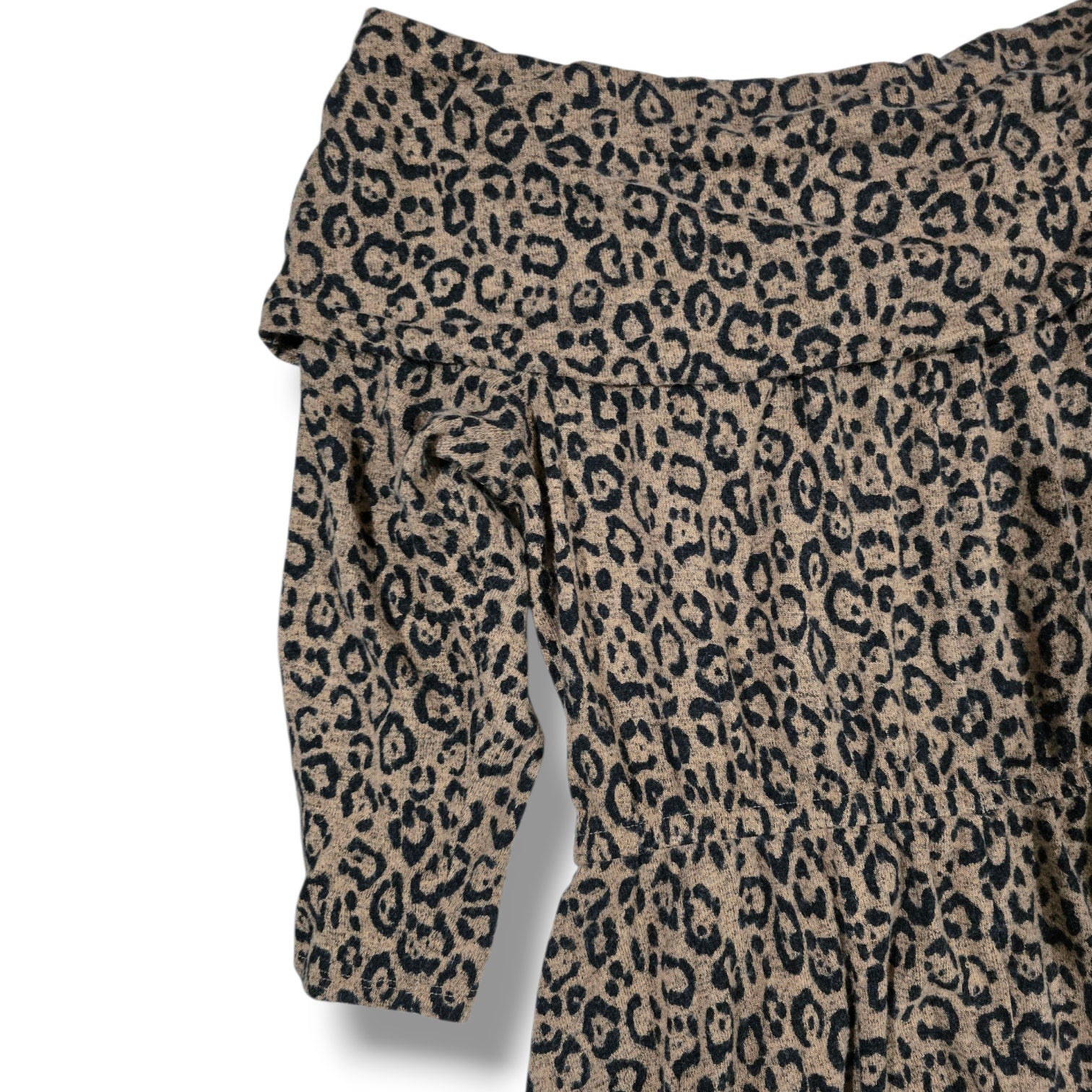 Lane Bryant Leopard Animal Print Off-Shoulder Dress Women’s 14/16 Casual Fit