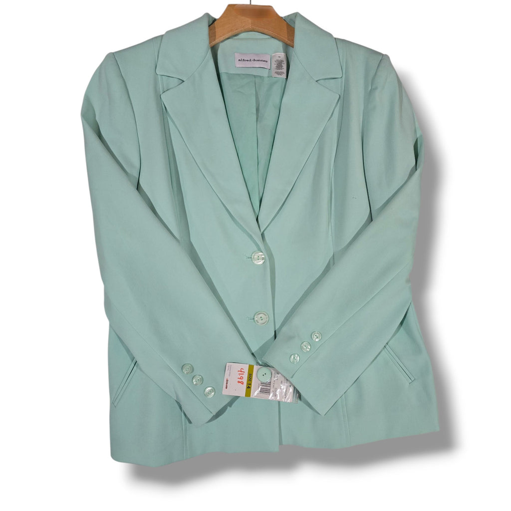 Alfred Dunner Women’s Aqua Mint Blazer Jacket - Size 14, New