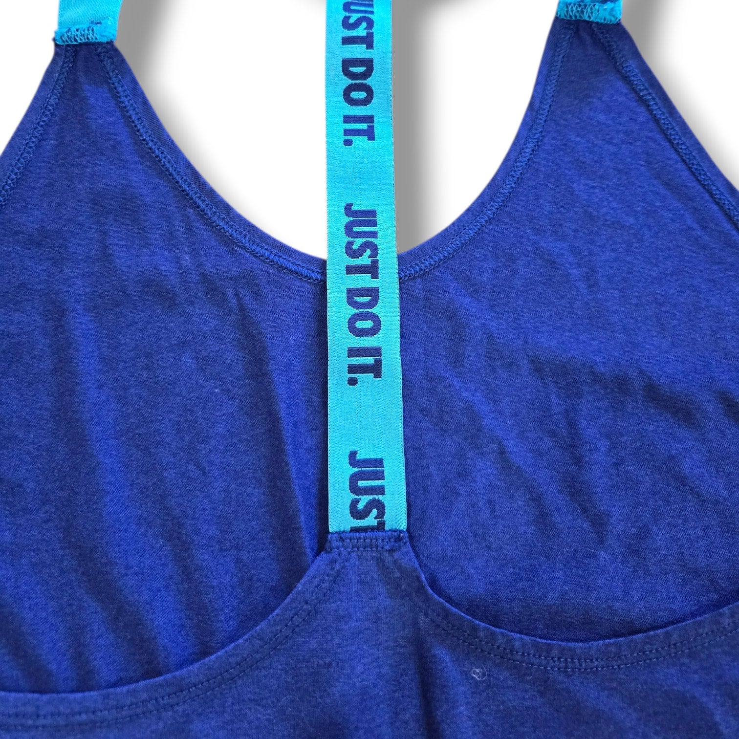 Nike women's Dri-FIT Royal Blue "Just Do It" Racerback Training Tank – Medium