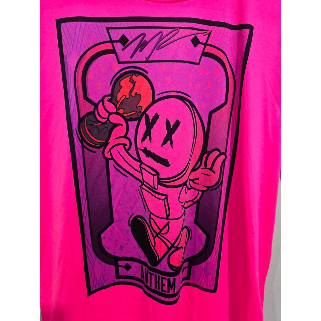 Sport-Tek Youth Large Neon Pink “Anthem” Graphic Tee Polyester Streetwear Shirt