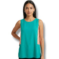 THML Teal Sleeveless Top with Coral Patterned Side Panels – XS, gently used