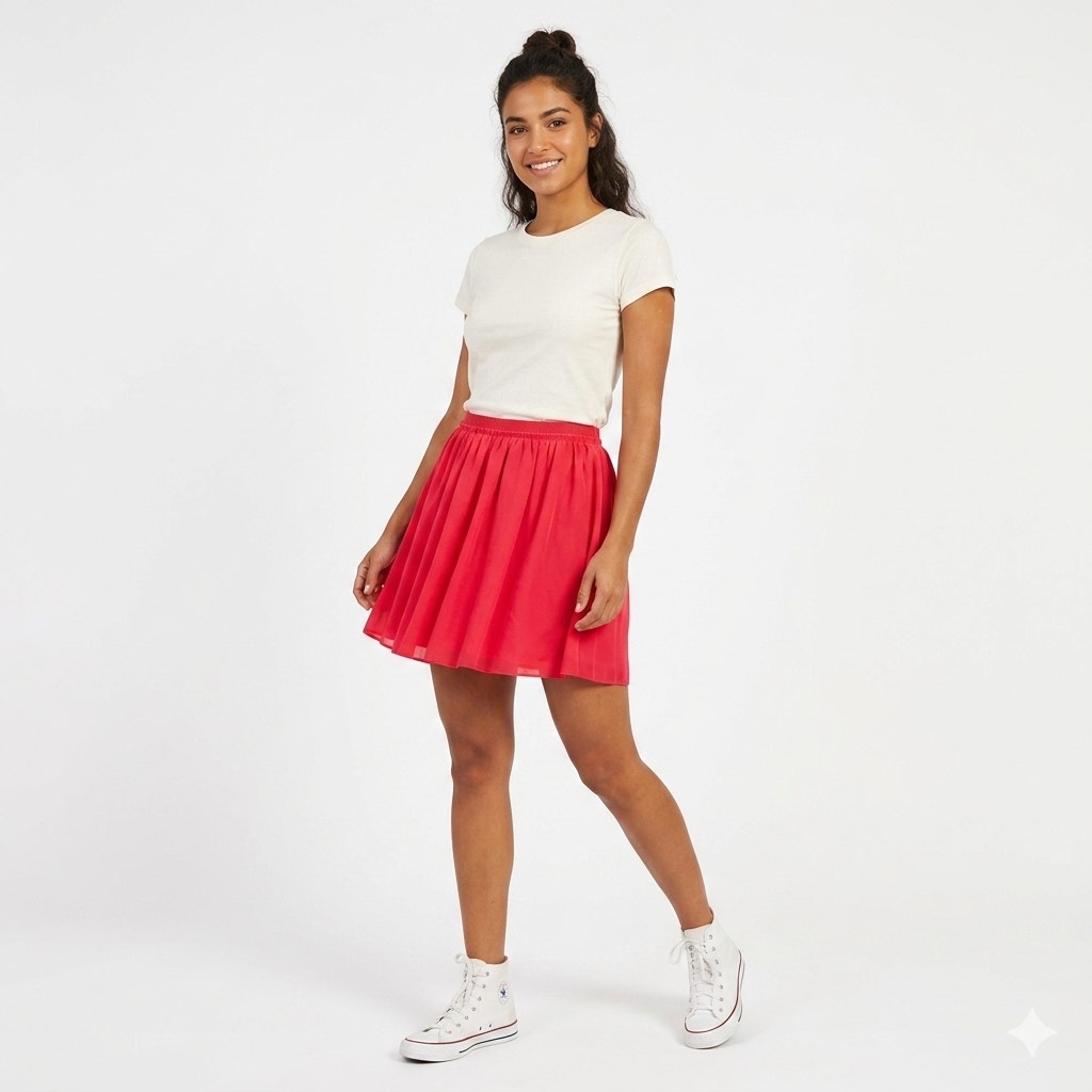 American Eagle Outfitters Juniors Highlighter Pink Lined Skirt Small Pullover