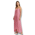 Pink Stitch Women’s Chevron Spaghetti Strap Maxi Dress size 4