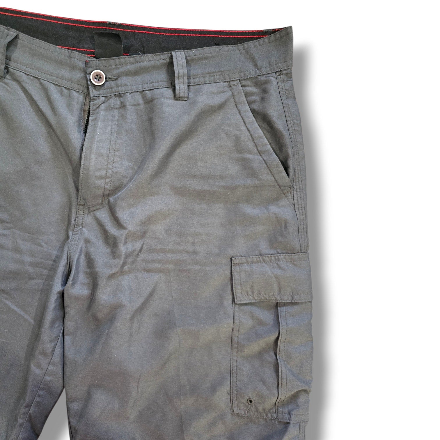 Burnside Men's Grey Hybrid Cargo Shorts Size 34 Quick Dry