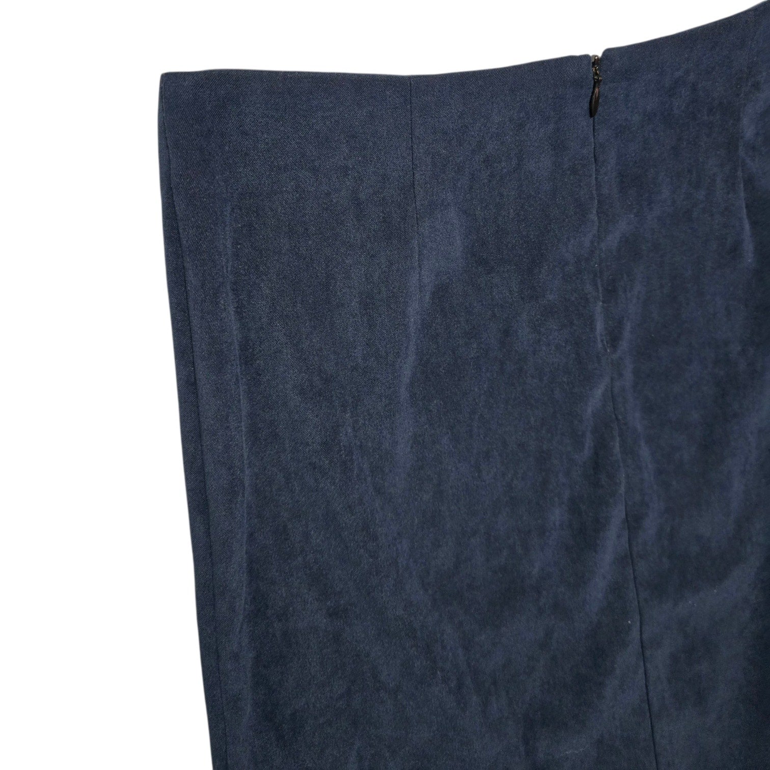 To The Max! Women's Blue Faux Suede Fringe Midi Skirt Size 3