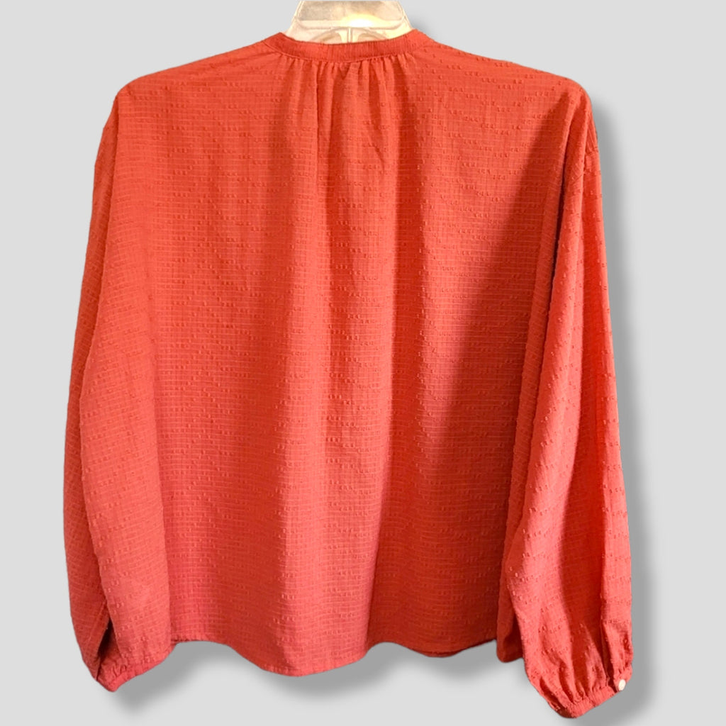 Universal Thread Women’s Orange Balloon Sleeve Oversized Poet Blouse small NWOT