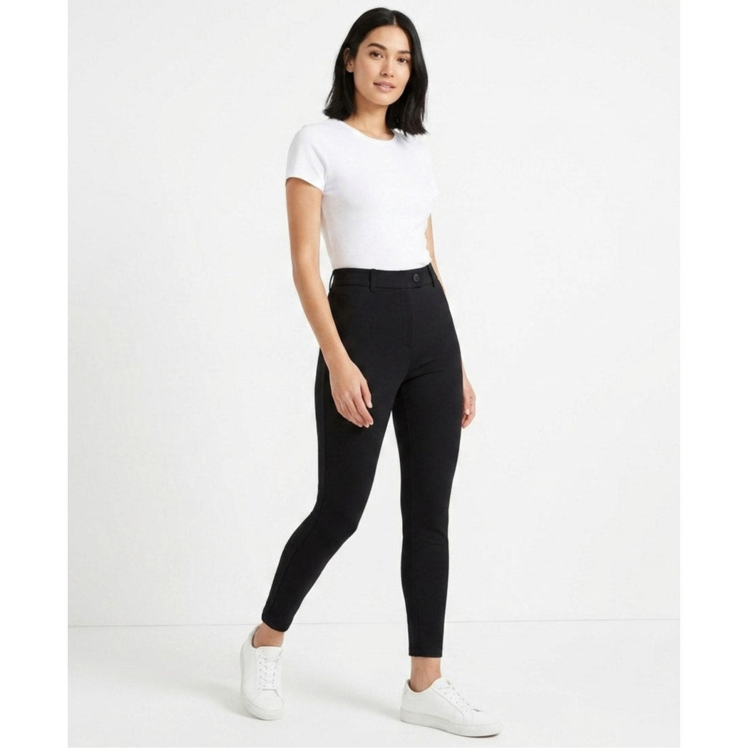 Time and Tru Women’s Black Pull-On Pants – XL, Faux Front Pockets Gently Used