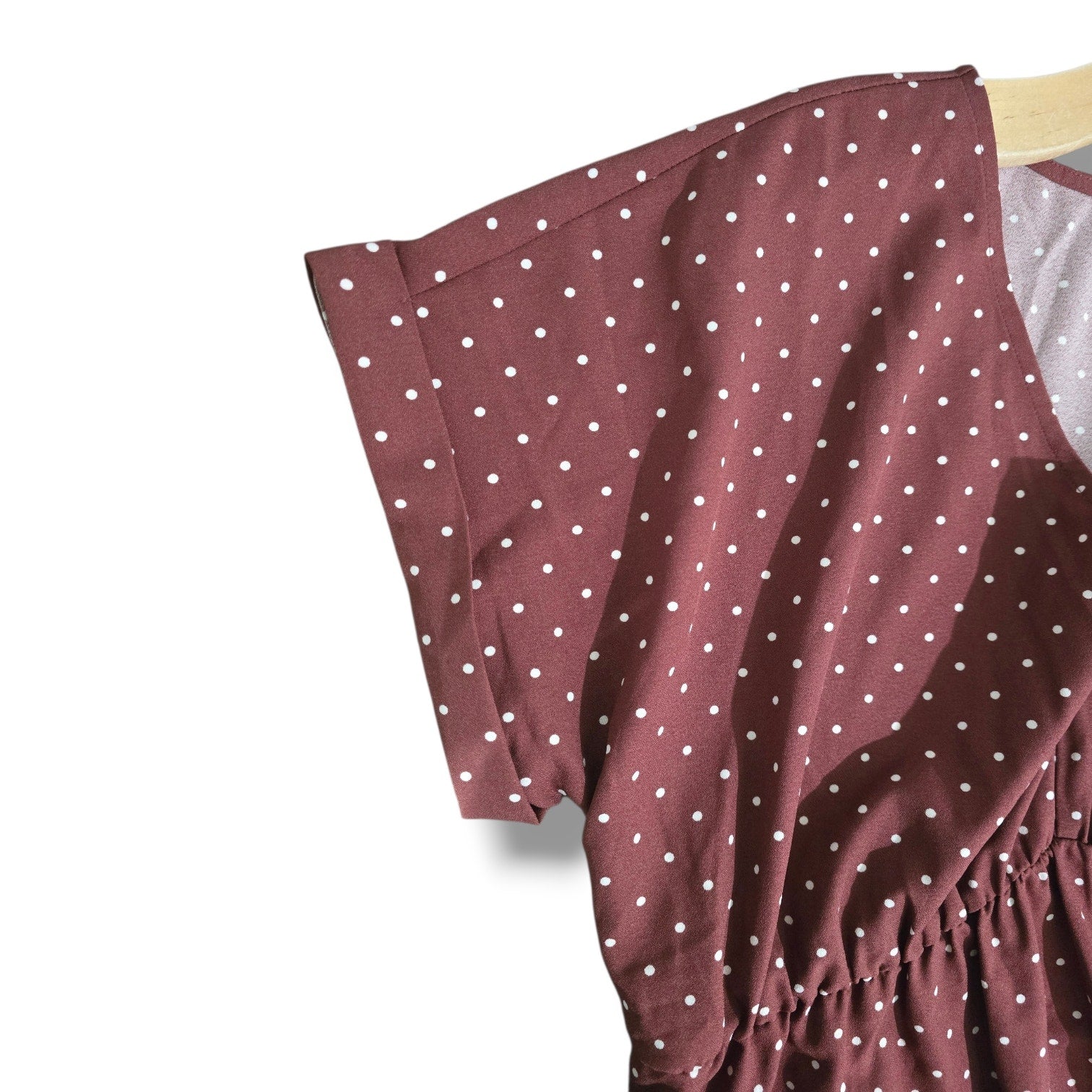Isabel By Ingrid & Isabel Maternity Women's Rust Polka Dot V-Neck Dress
