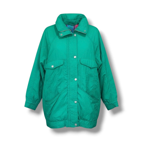 Andy Johns Vintage 90s Green Zip-Up puffer Jacket – Women’s Large