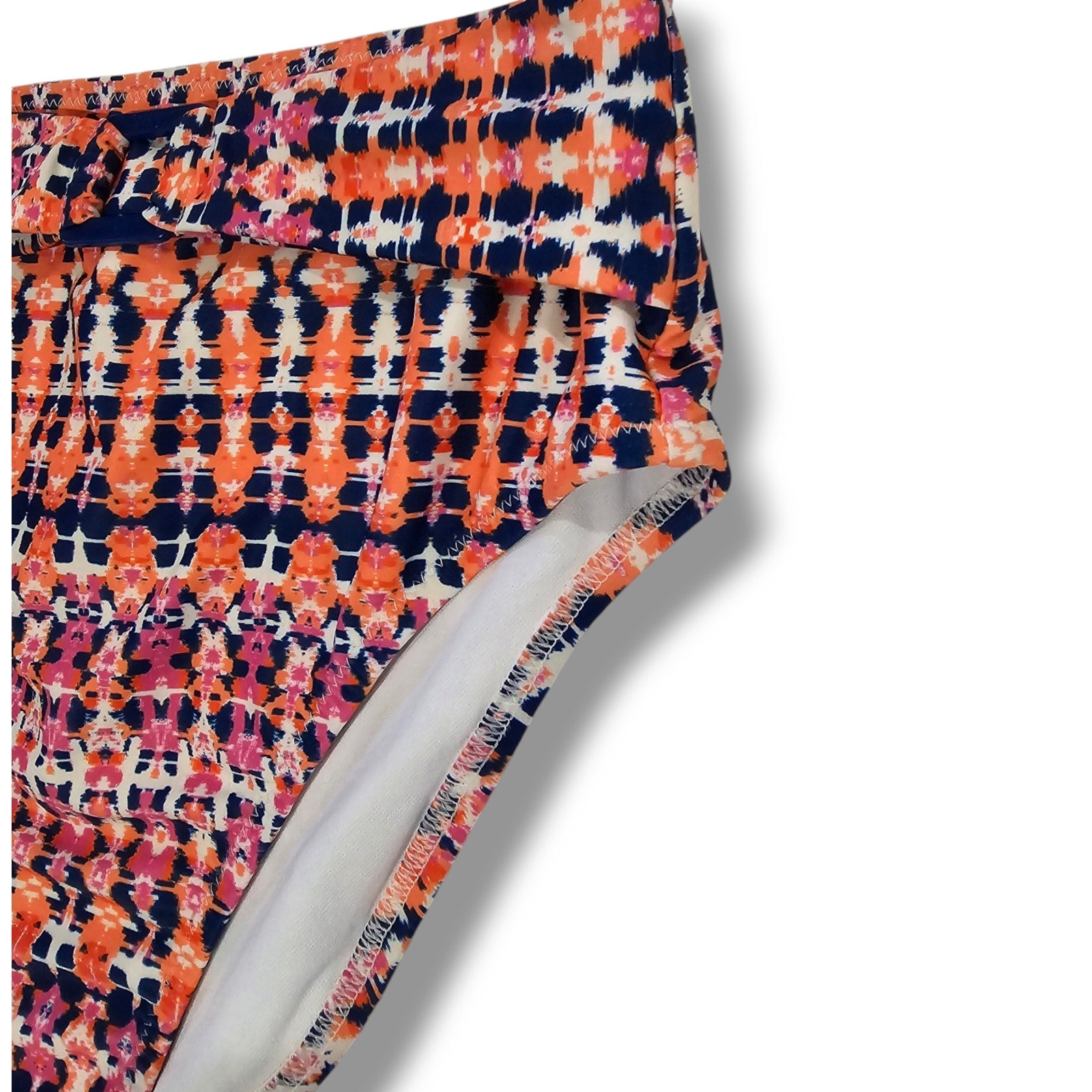 Jessica Simpson Women’s Multicolor High-Leg Faux Belted Bikini Bottom Small NWT