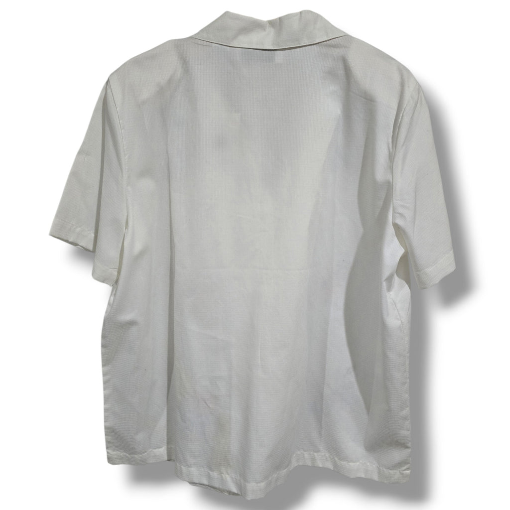 Sarah Bentley Ivory Floral Embroidered Button-Down Blouse NWT – Size XL