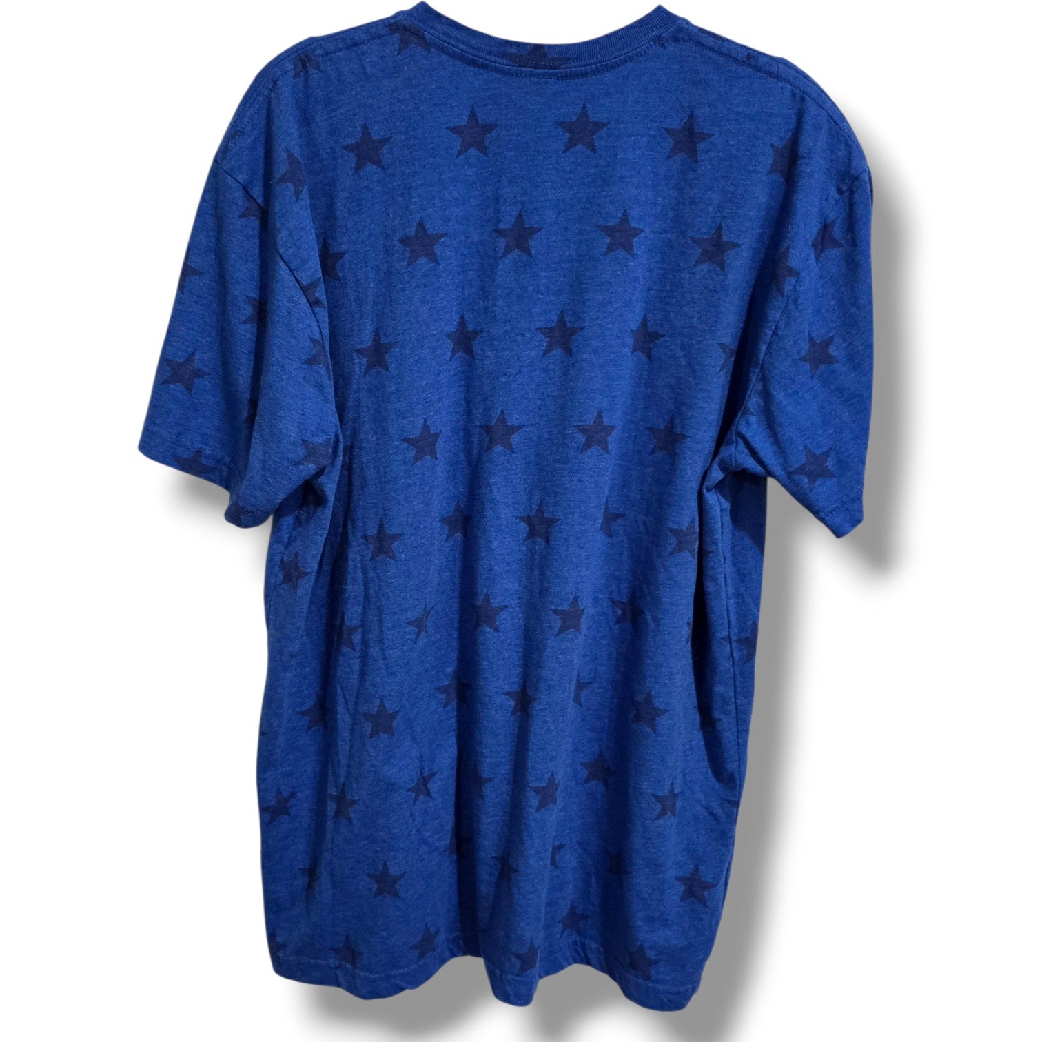 CODE FIVE LAT Apparel Women’s Blue Patriotic Graphic T-Shirt – Large