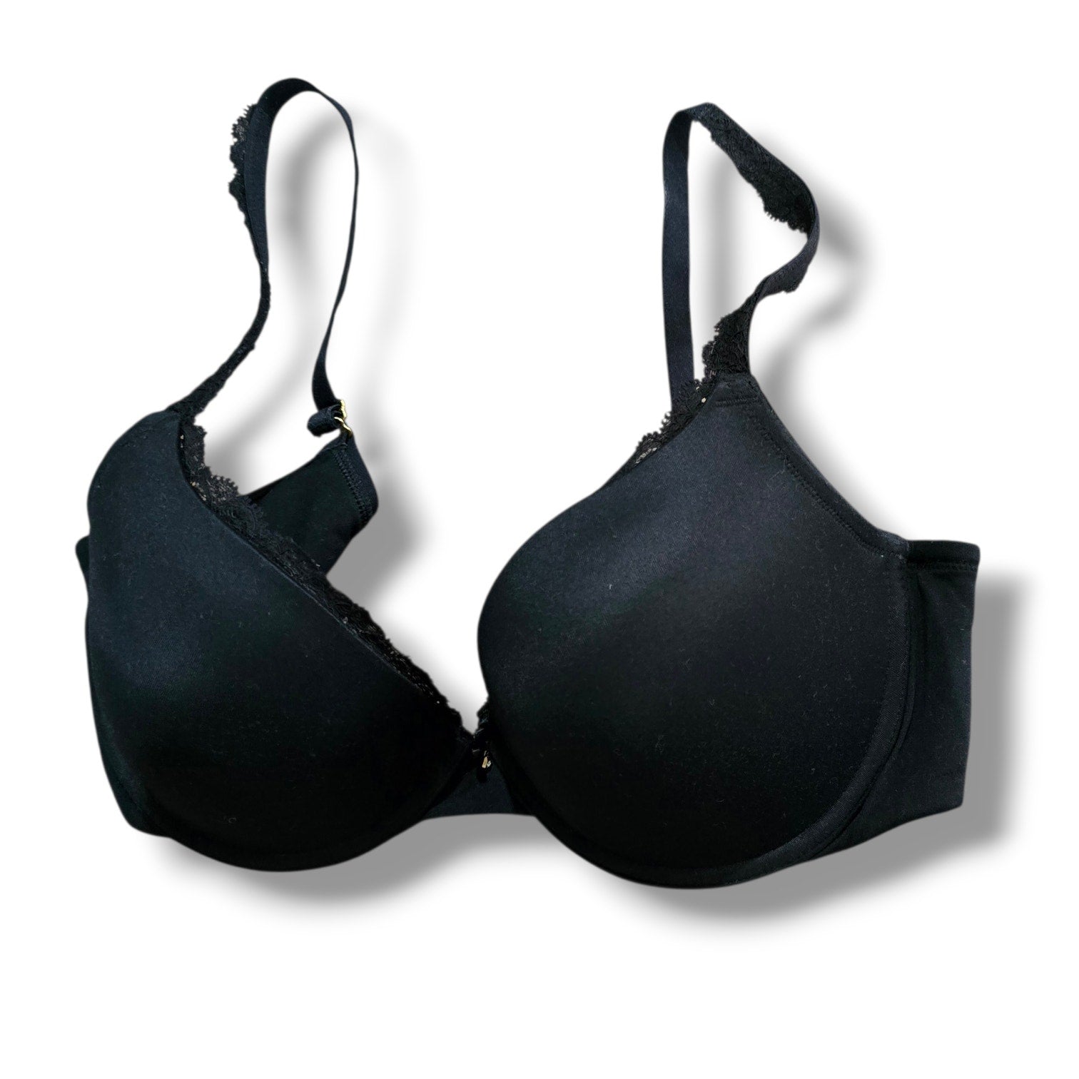 Soma Embraceable Black Push Up Lace Trim Bra 36D