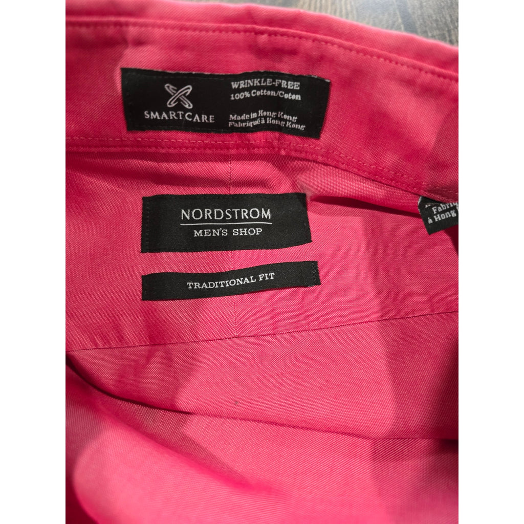 Nordstrom Men’s Shop Smartcare Pink Traditional Fit Dress Shirt – 17 37/38