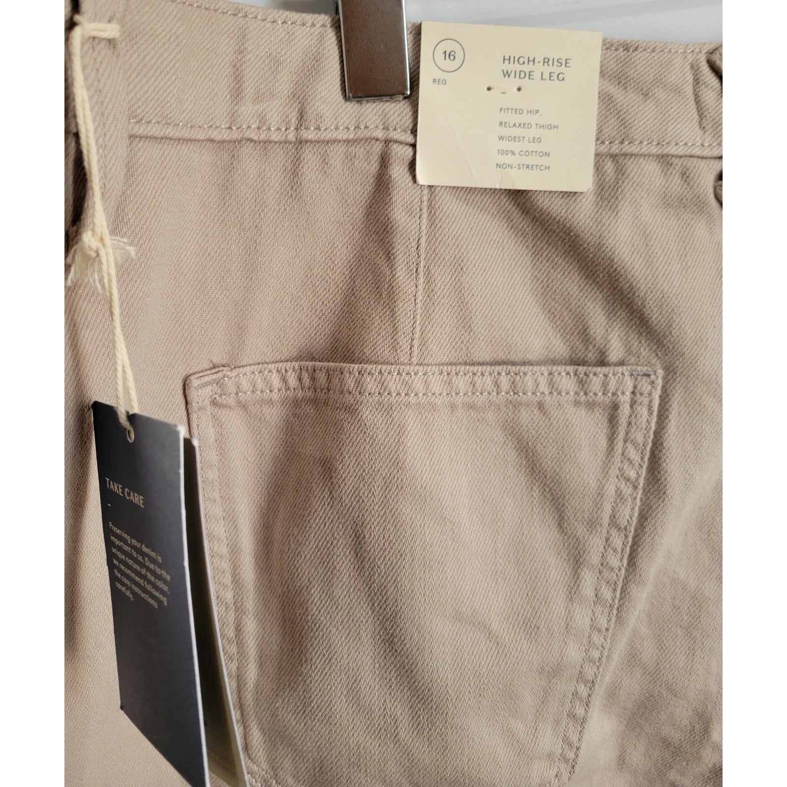 Universal Thread Women's Plus Size Khaki high rise wide leg denim Jeans - 16R