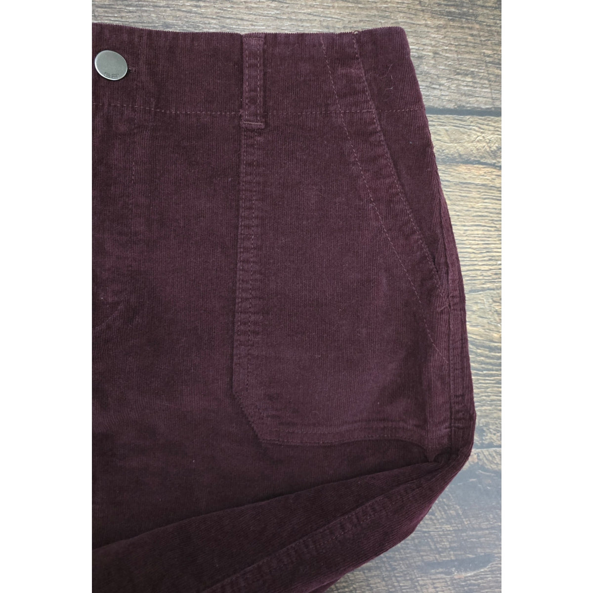 32 Degrees Heat women's Plum Burgundy Corduroy A-Line Mini Skirt Pockets Medium