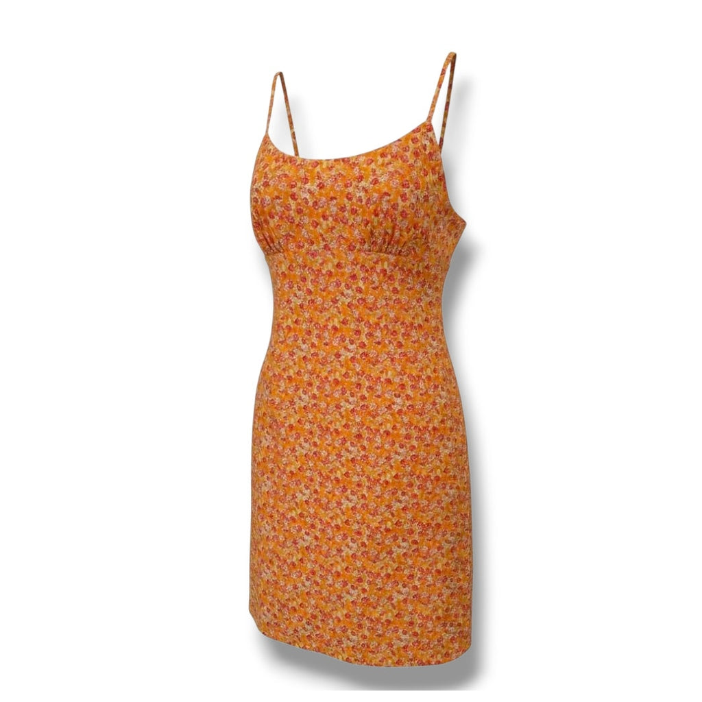 Wild Fable Orange Floral Cutout Mini Dress – Size Medium