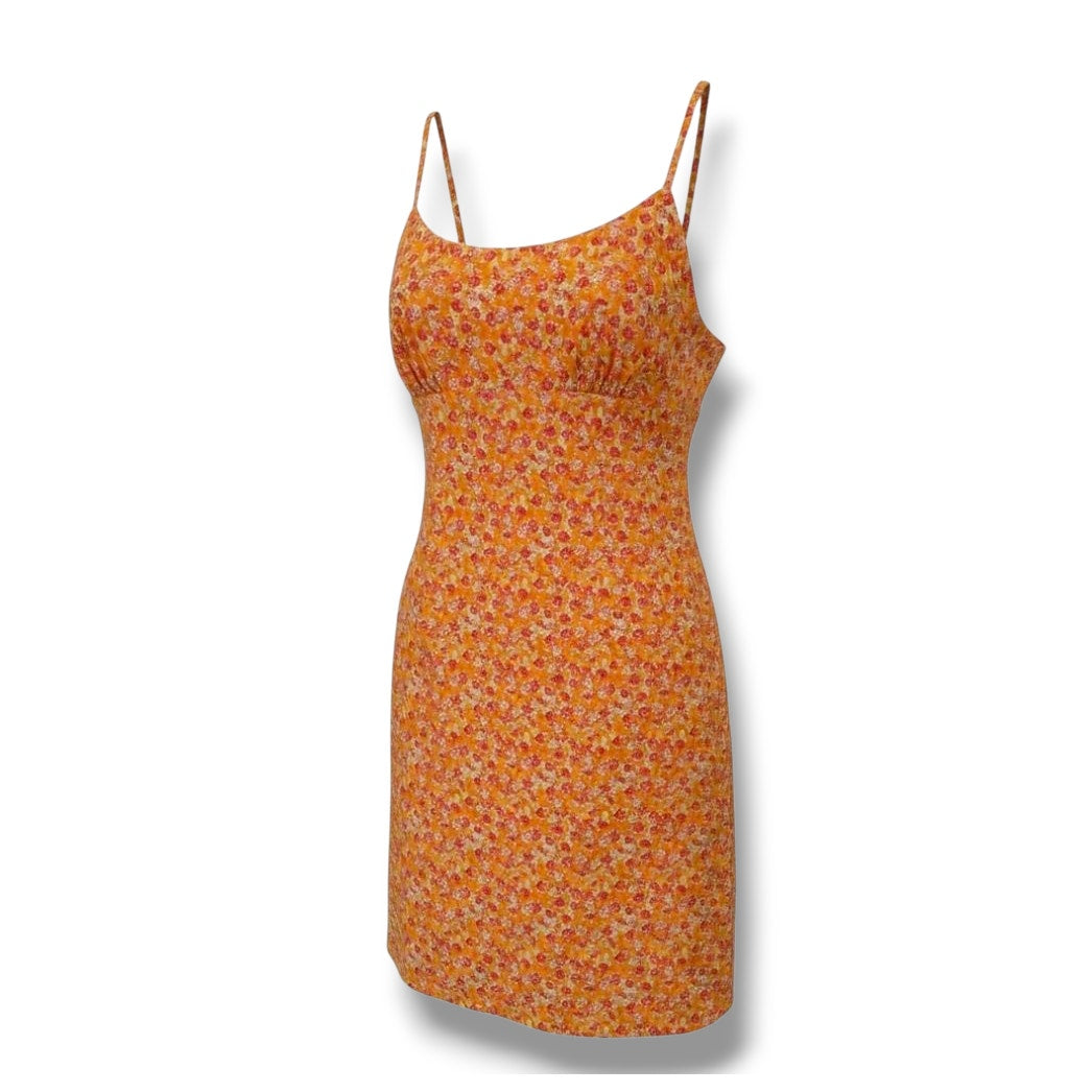 Wild Fable Orange Floral Cutout Mini Dress – Size Medium