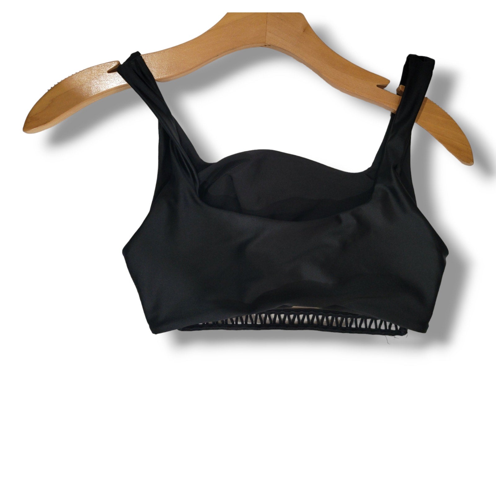 Women’s Black Pullover Bikini Swim Top with Removable Cups - Small
