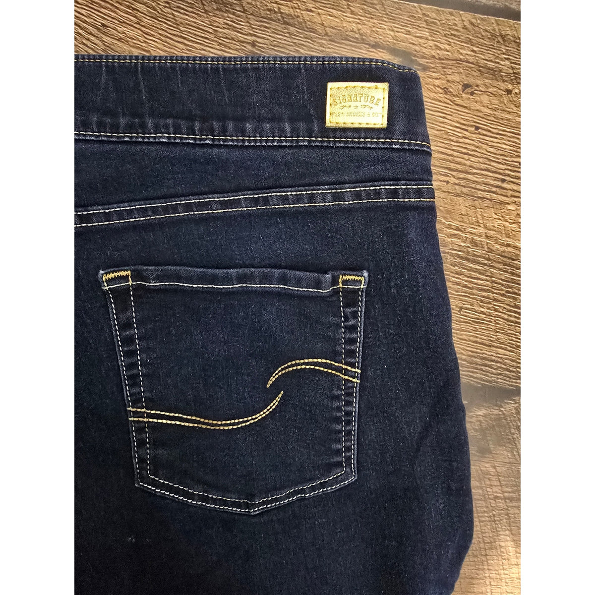 Signature by Levi Strauss Totally Shaping Pull-On Skinny Jeans Dark Wash 18M