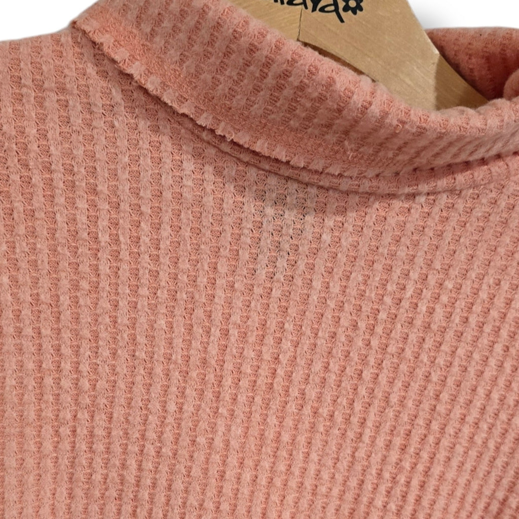 Wild Fable Women’s Peach Orange Waffle Knit Turtleneck Pullover – XS