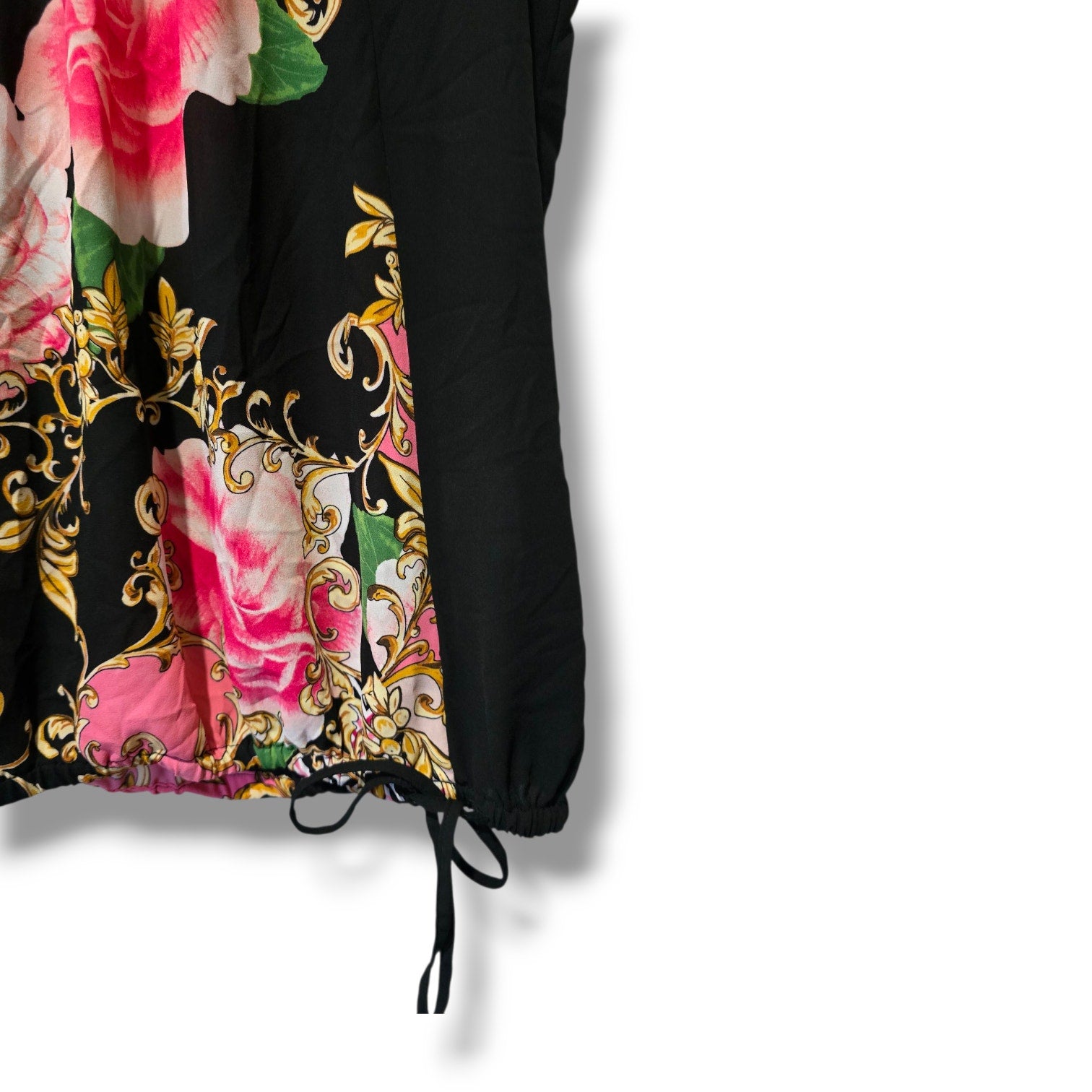 New York & Company Women’s Black Pink Floral Sleeveless Blouse – XS Gently Used