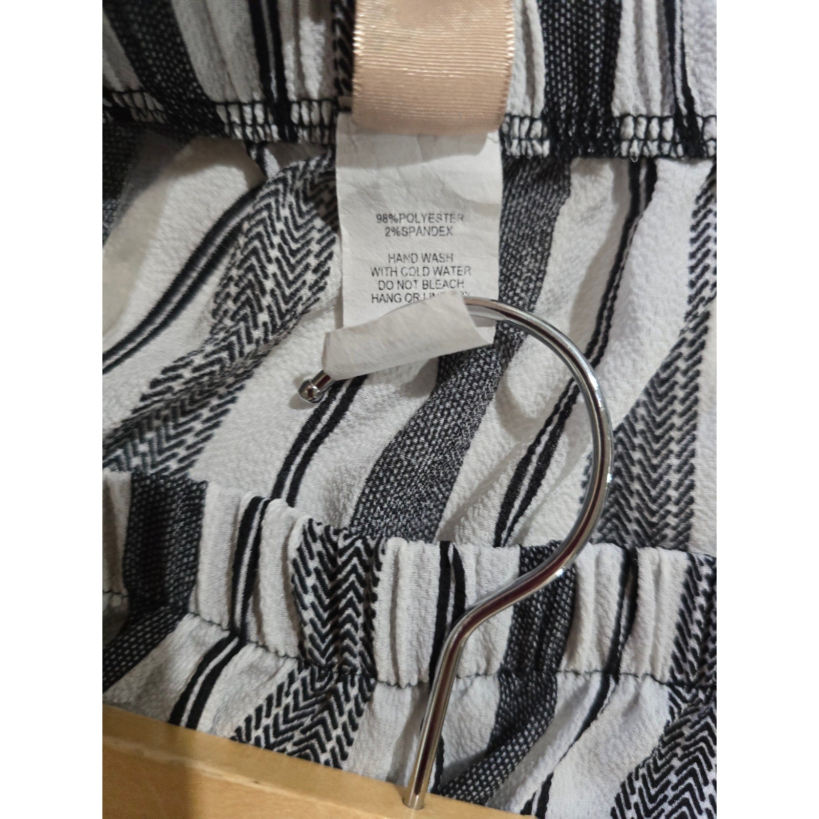 Lani Women’s Black & White Striped Strapless Wide-Leg Jumpsuit – Size Small