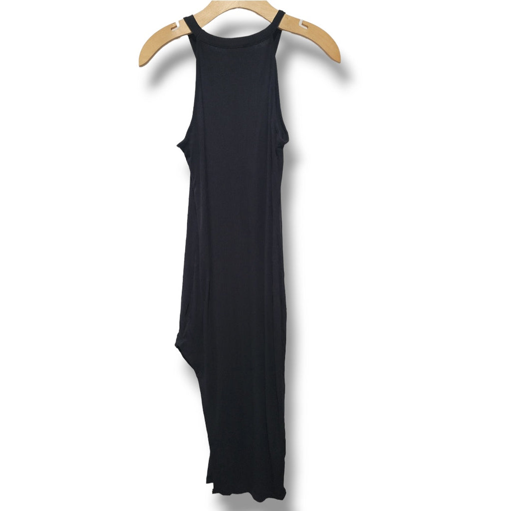 FIESTAR Women’s Black Asymmetrical Sleeveless Bodycon Dress Large