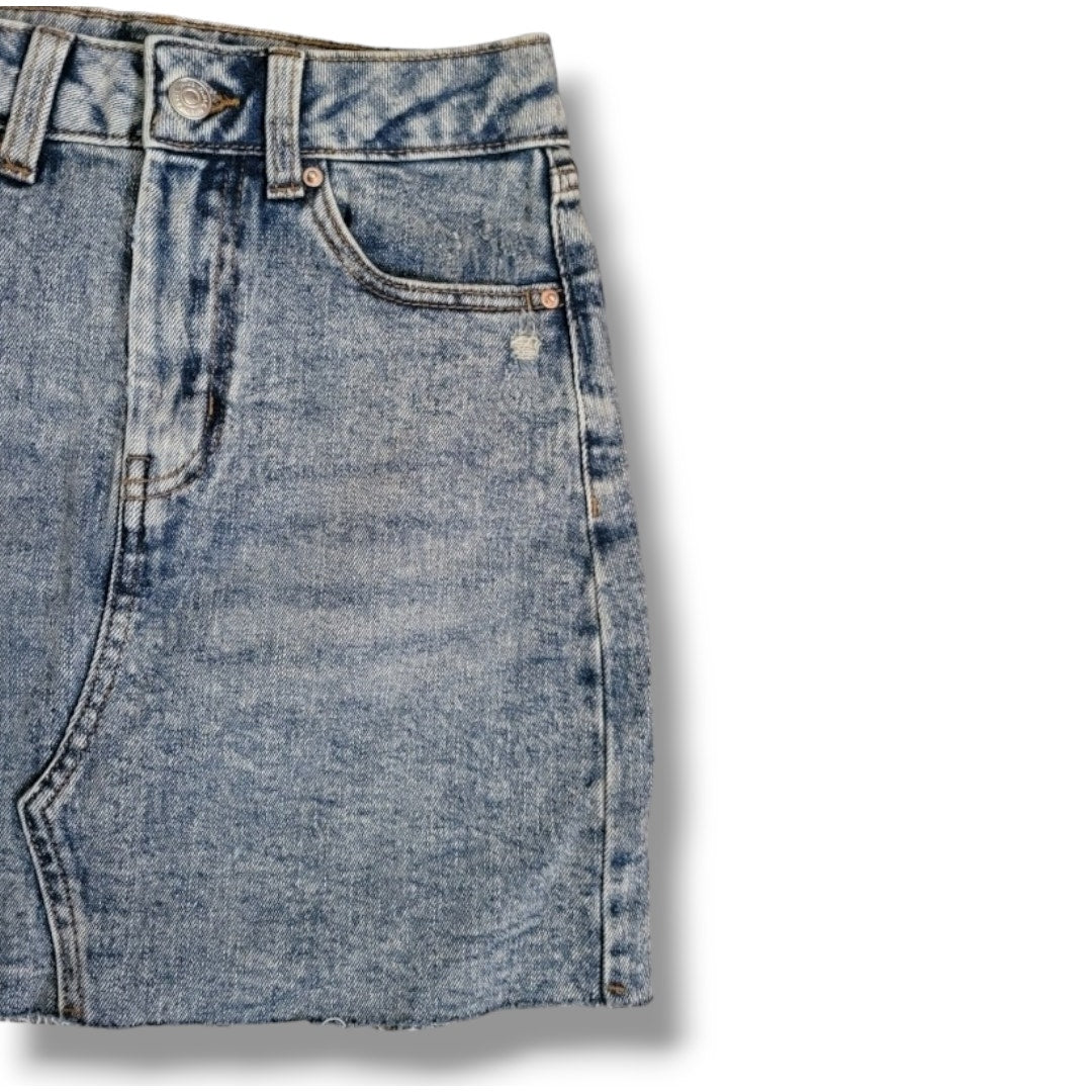 Wild Fable Women’s Raw Hem Denim Mini Skirt – 5 Pocket, Cotton Blend, New