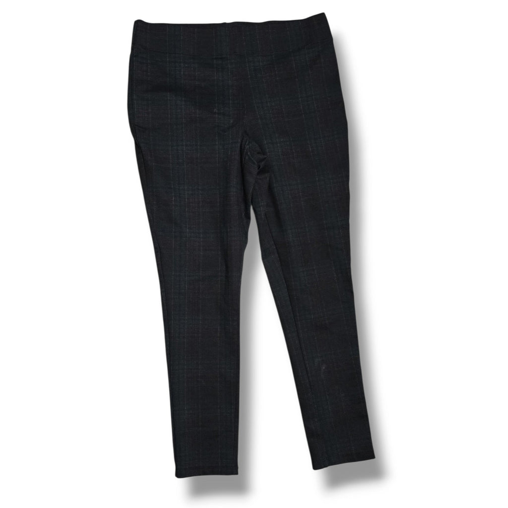 Jules & Leopold Plaid Pull-On Stretch Skinny Ankle Pants Dark Academia Large