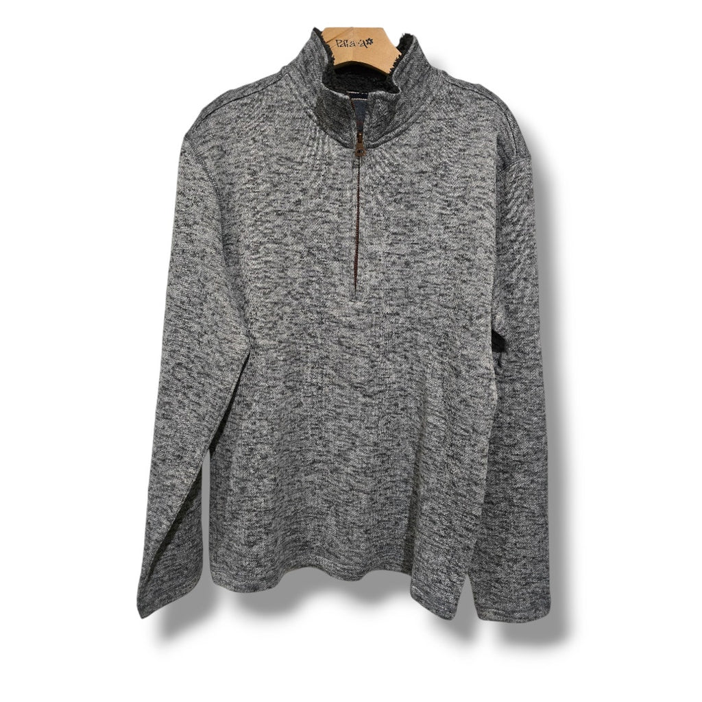 Weatherproof Vintage Men’s Gray Heather 1/4 Zip Fleece Pullover Medium
