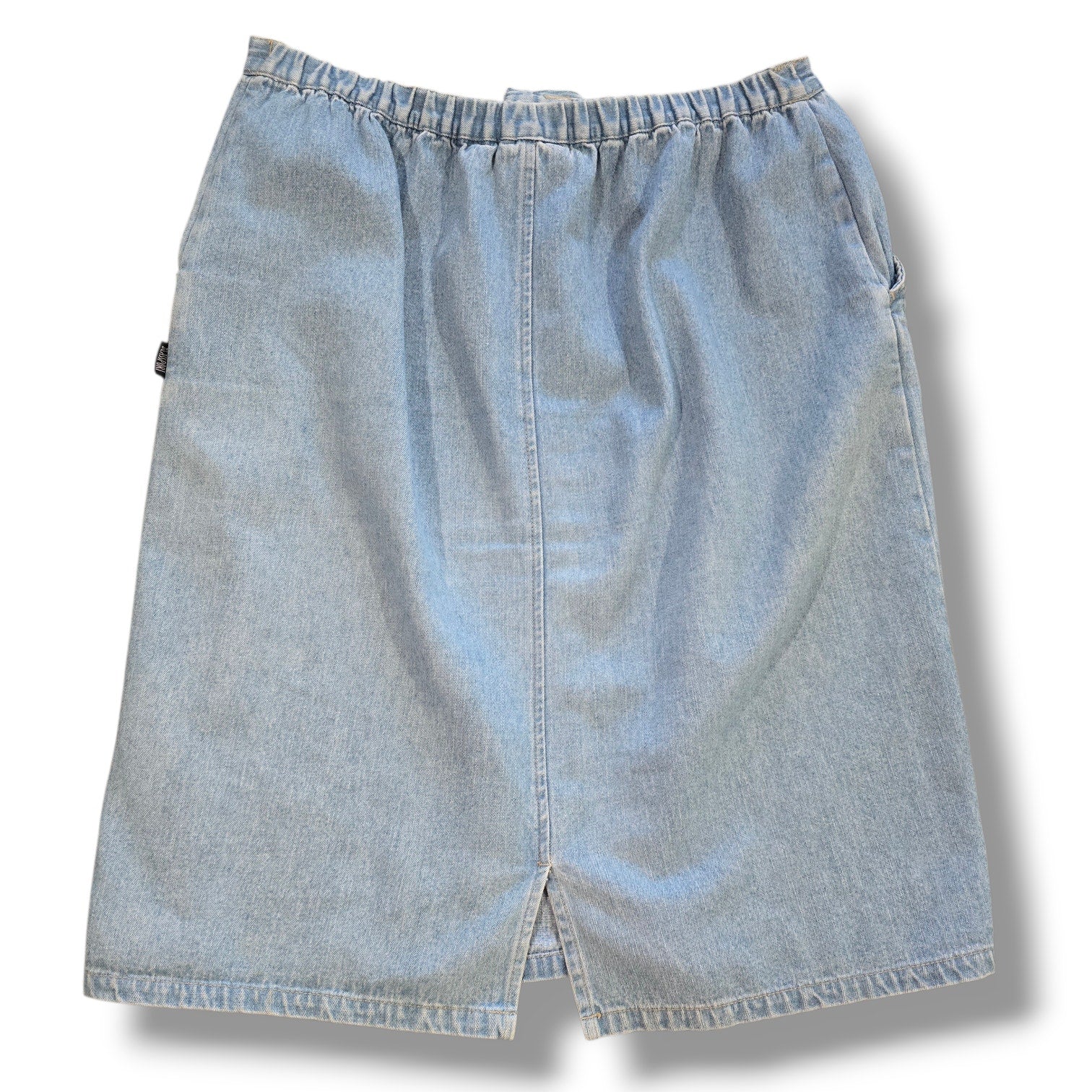 Vintage Blassport Petite High Waisted Denim Jean Midi Skirt 14P