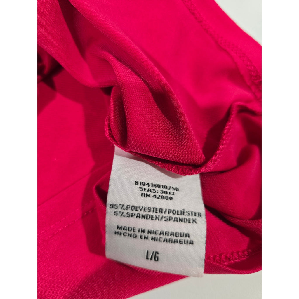 Jaclyn Smith Women’s Pink Ruched Front Sleeveless Top – Polyester Spandex Blend