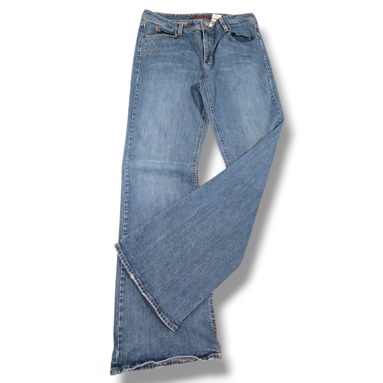 Eddie Bauer Vintage 2007 Embroidered Mid-Rise Flare Jeans Size 10R