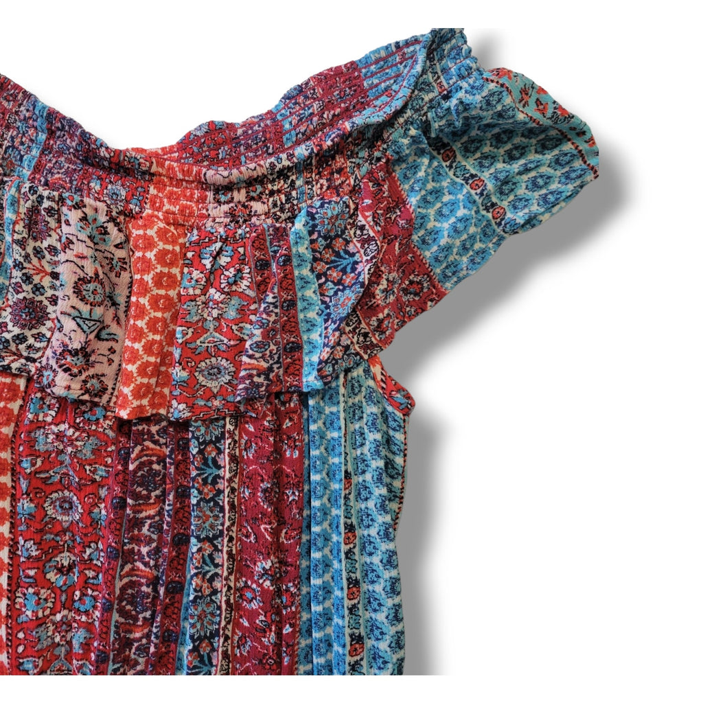 Xhilaration Juniors Multicolor Mixed Print Sleeveless Maxi Dress