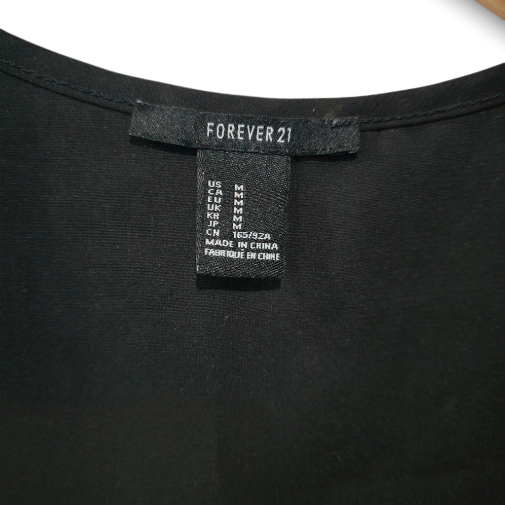 Forever 21 Black Studded Pocket Tank Top Sleeveless Blouse Medium