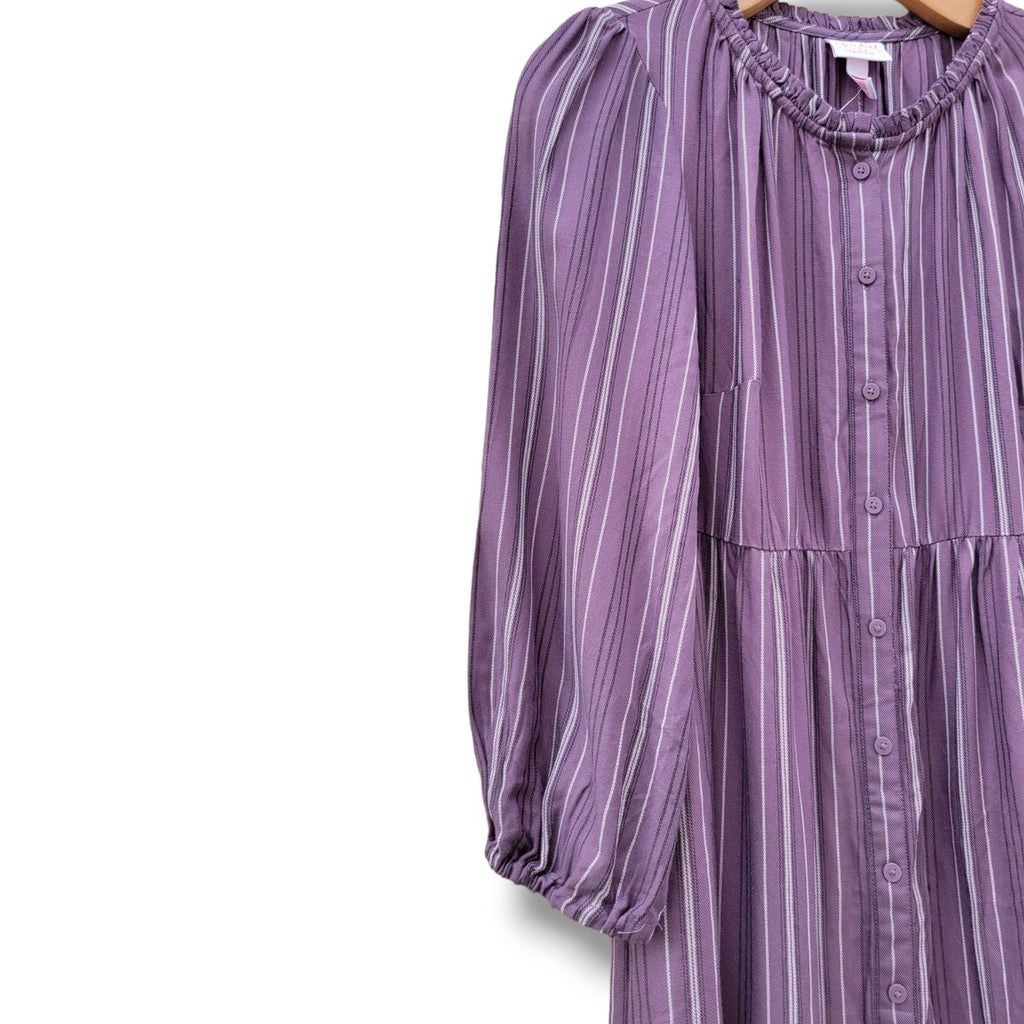 Isabel Maternity by Ingrid & Isabel Purple Tiered Midi Dress XS (Maternity)