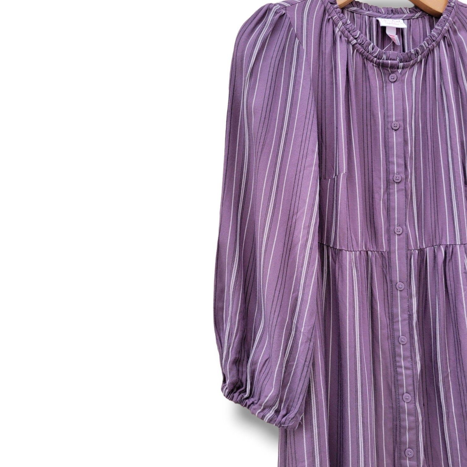 Isabel Maternity by Ingrid & Isabel Purple Tiered Midi Dress XS (Maternity)
