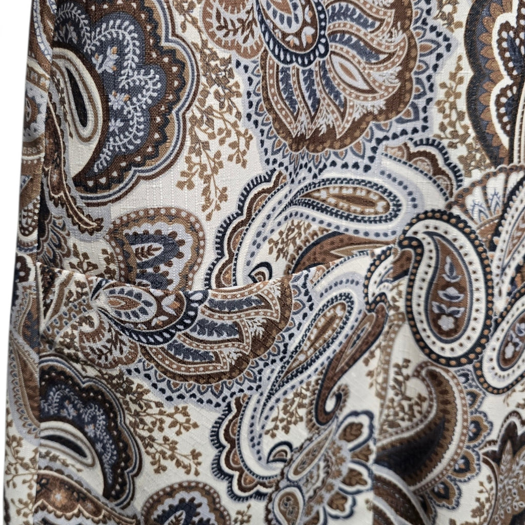 Blair Boutique Women's Size L Cocoa Paisley Single Button Blazer Jacket