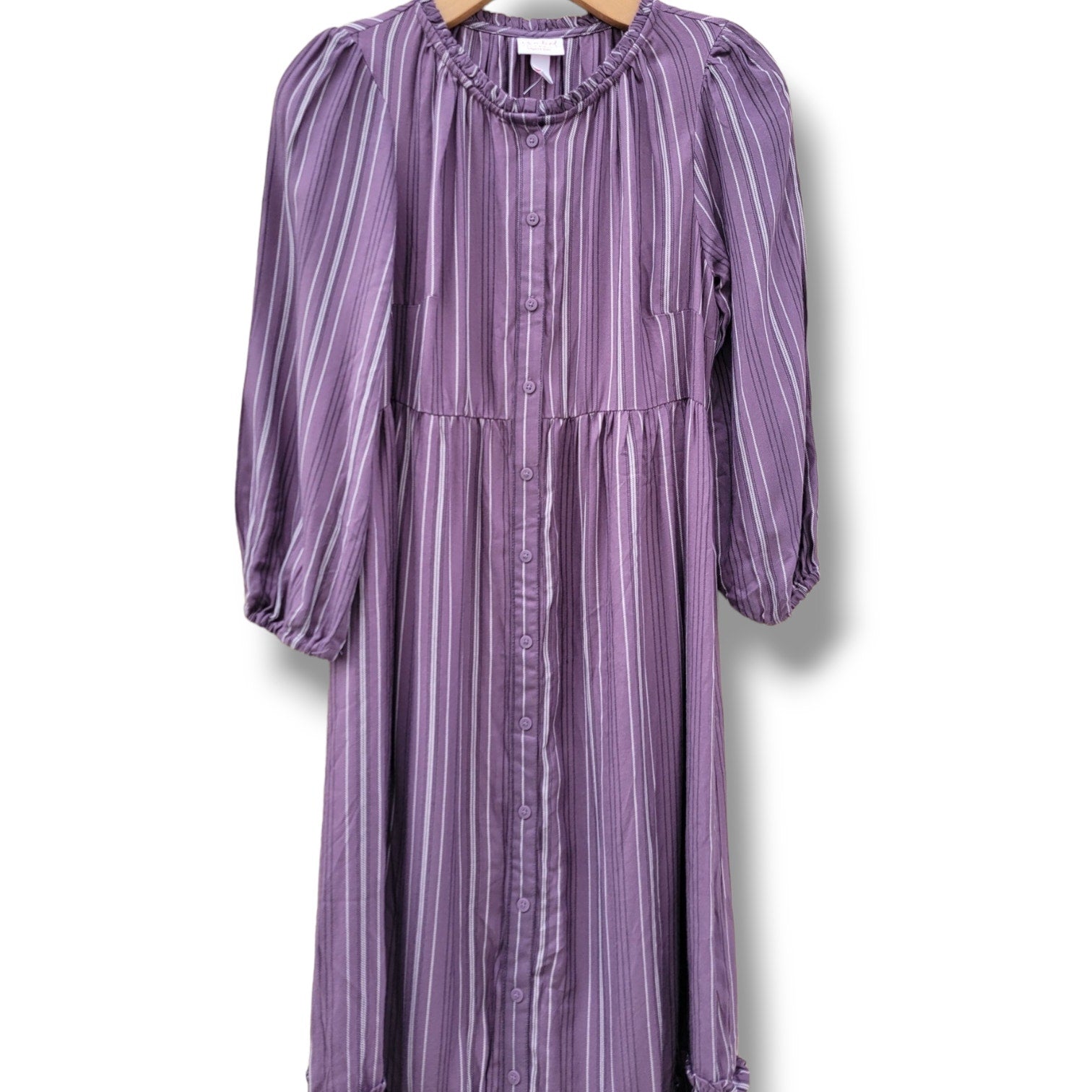 Isabel Maternity by Ingrid & Isabel Purple Tiered Midi Dress XS (Maternity)